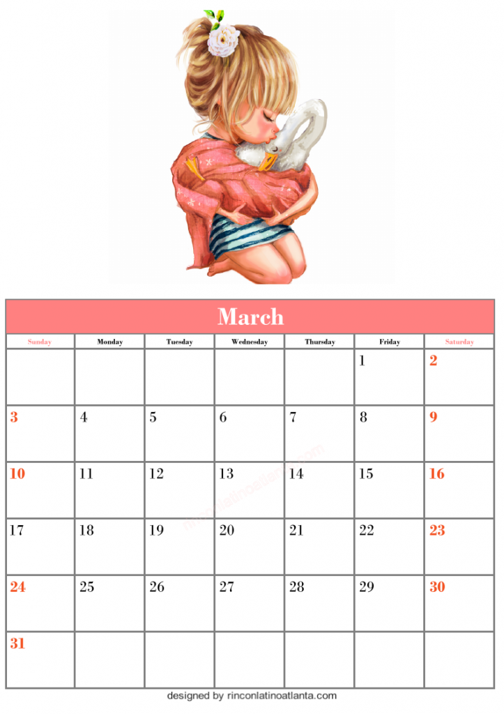 Free March Blank Calendar Printable | Calendar Template Printable