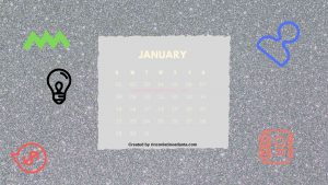 1 January One Year Calendar Countdown Printable