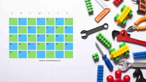 2 Five Kindergarten Countdown Calendar With Toys Background