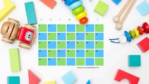 3 Five Kindergarten Countdown Calendar With Toys Background