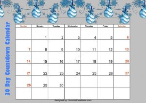 4 Unix Design 30 Day Countdown Calendar Printable Free 2