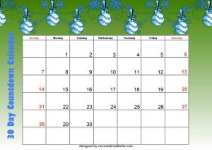 4 Unix Design 30 Day Countdown Calendar Printable Free 3