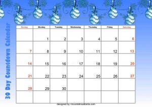 4 Unix Design 30 Day Countdown Calendar Printable Free 4