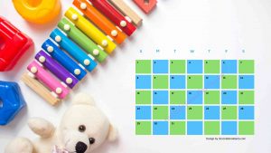 4Five Kindergarten Countdown Calendar With Toys Background