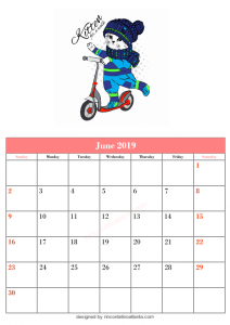 Blank June Calendar Printable Template 5 Design Example Free Vector