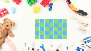 Five Kindergarten Countdown Calendar With Toys Background 2