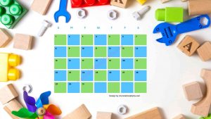 Five Kindergarten Countdown Calendar With Toys Background