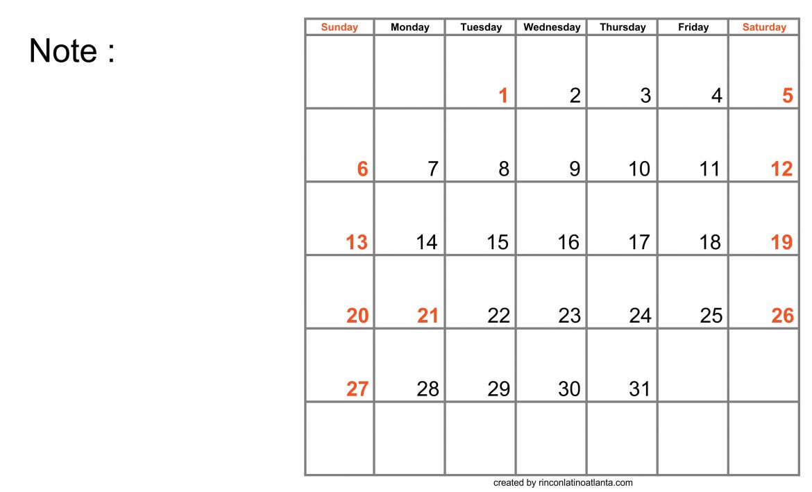 Blank Calendar for Good Work Planning for a Successful Future ...